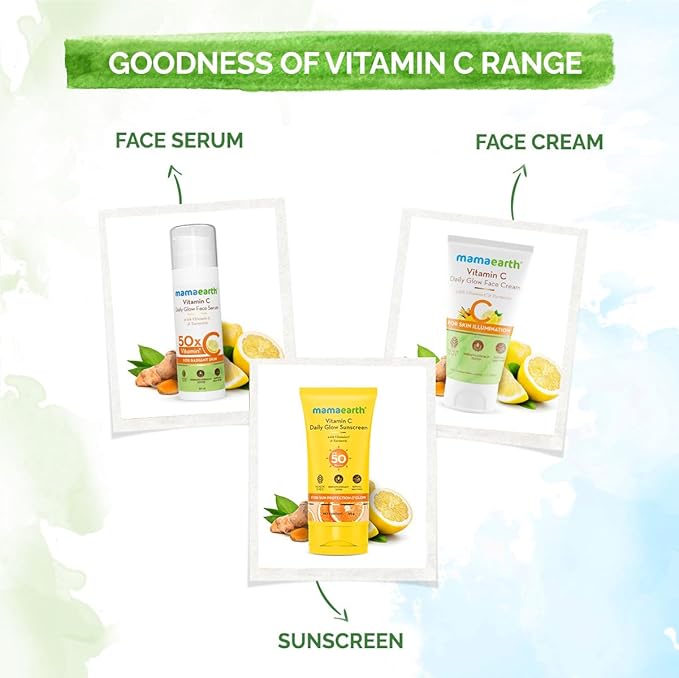 GO pixi Mamaearth Vitamin C Daily Glow Sunscreen with Vitamin C & Turmeric | For Sun Protection, Tan Protection & Glow | SPF 50 & PA++++ Protection | No White Cast | Lightweight & Non-Sticky | Brightens Skin | For All Skin Types | 50 g - Image 7