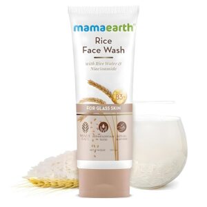 GO pixi Mamaearth Rice Face Wash With Rice Water & Niacinamide for Glass Skin | For Hydrated & Even skin Tone | Korean skin Care | All skin Types | For Men & Women | 100 ml
